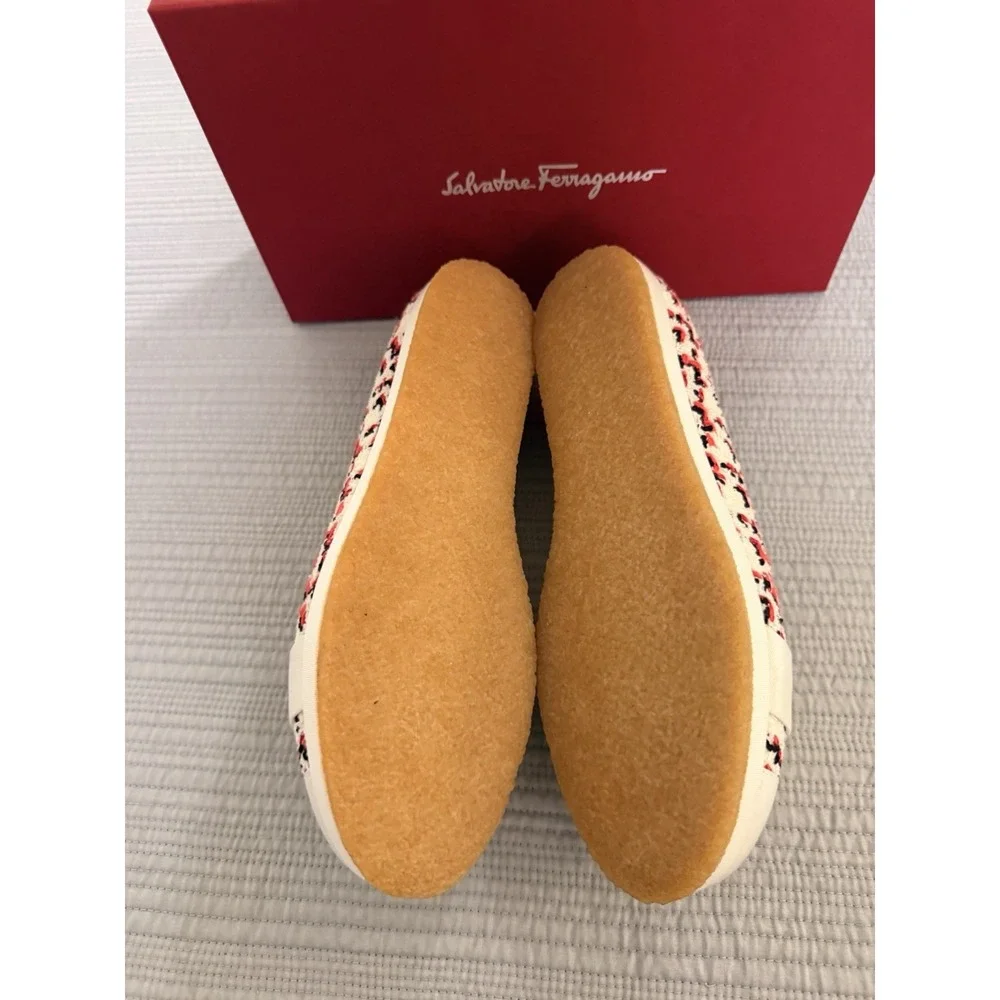 Women's Salvatore Ferragamo Kacy Woven‎ Espadrilles Ballet Flats Size 10